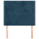 vidaXL sötétkék bársony fejtámla 100x5x118/128 cm