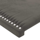 vidaXL sötétszürke bársony fejtámla 144x5x118/128 cm