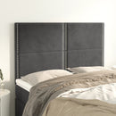 vidaXL sötétszürke bársony fejtámla 144x5x118/128 cm