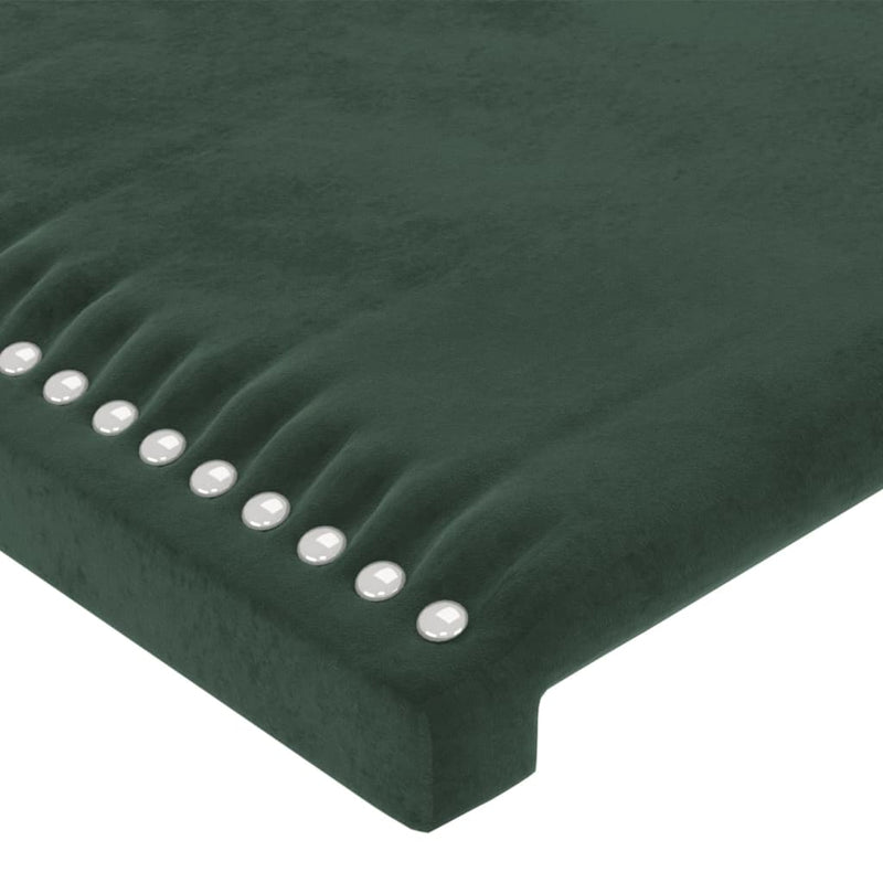 vidaXL 4 db sötétzöld bársony fejtámla 80 x 5 x 78/88 cm