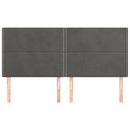 vidaXL sötétszürke bársony fejtámla 180x5x118/128 cm