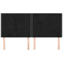 vidaXL fekete bársony fejtámla 180x5x118/128 cm