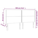 vidaXL fekete bársony fejtámla 180x5x118/128 cm