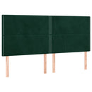 vidaXL sötétzöld bársony fejtámla 180x5x118/128 cm