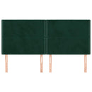 vidaXL sötétzöld bársony fejtámla 180x5x118/128 cm