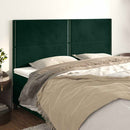 vidaXL sötétzöld bársony fejtámla 180x5x118/128 cm