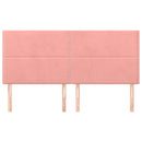 vidaXL rózsaszín bársony fejtámla 200 x 5 x 118/128 cm