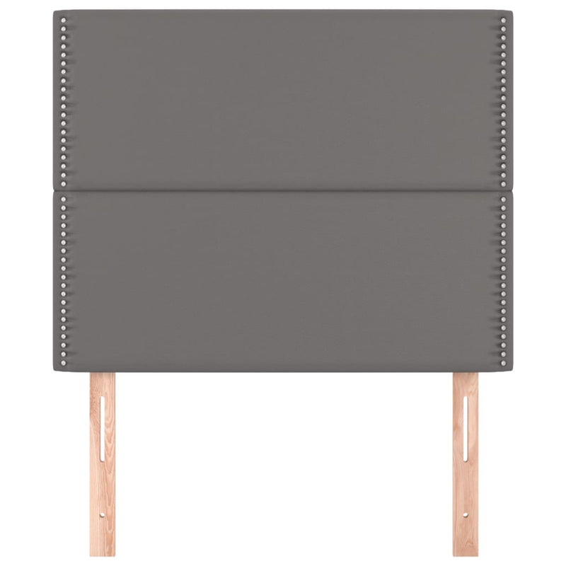 vidaXL szürke műbőr fejtámla 80x5x118/128 cm