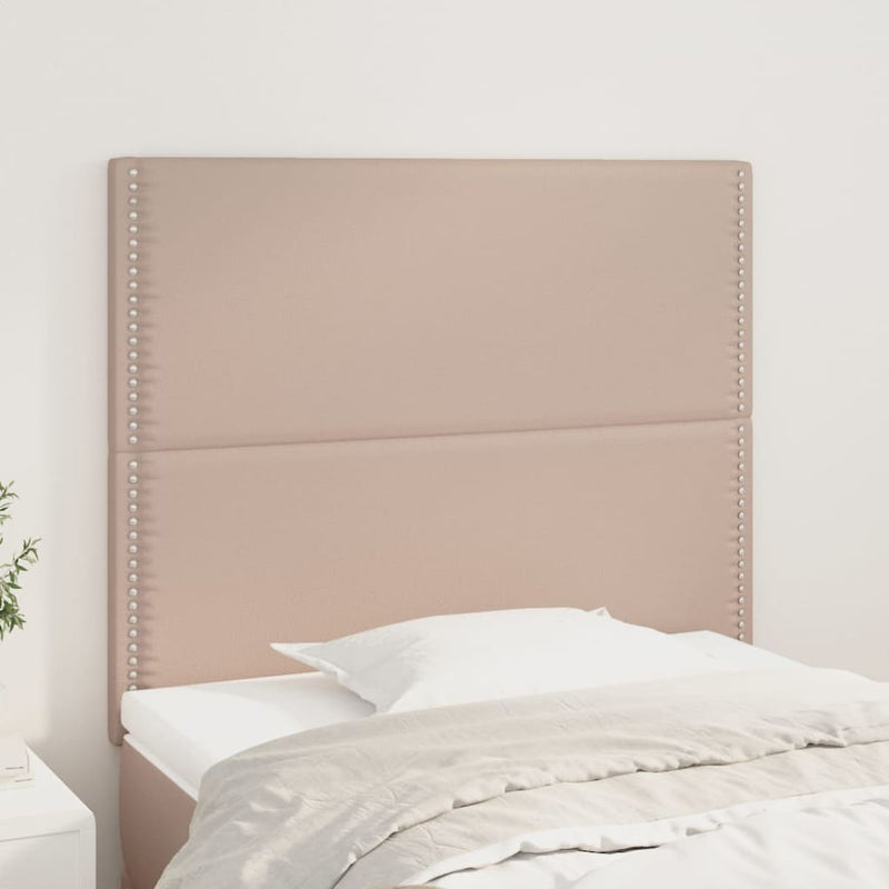 vidaXL 2 db cappuccino színű műbőr fejtámla 90 x 5 x 78/88 cm