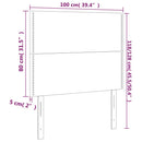 vidaXL fehér műbőr fejtámla 100 x 5 x 118/128 cm