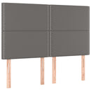 vidaXL szürke műbőr fejtámla 144x5x118/128 cm