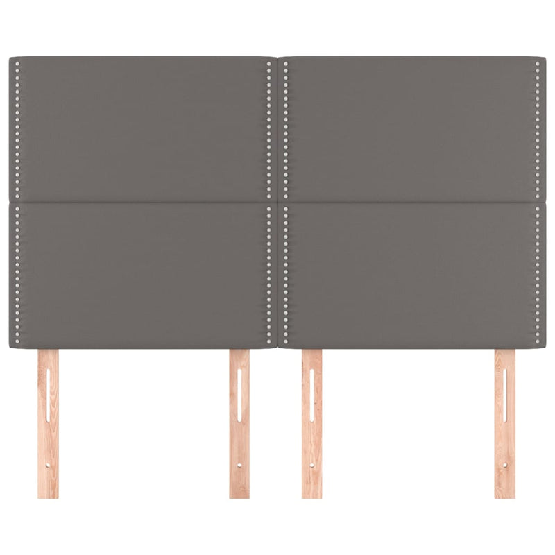 vidaXL 4 db szürke műbőr fejtámla 72 x 5 x 78/88 cm