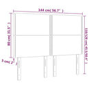 vidaXL szürke műbőr fejtámla 144x5x118/128 cm