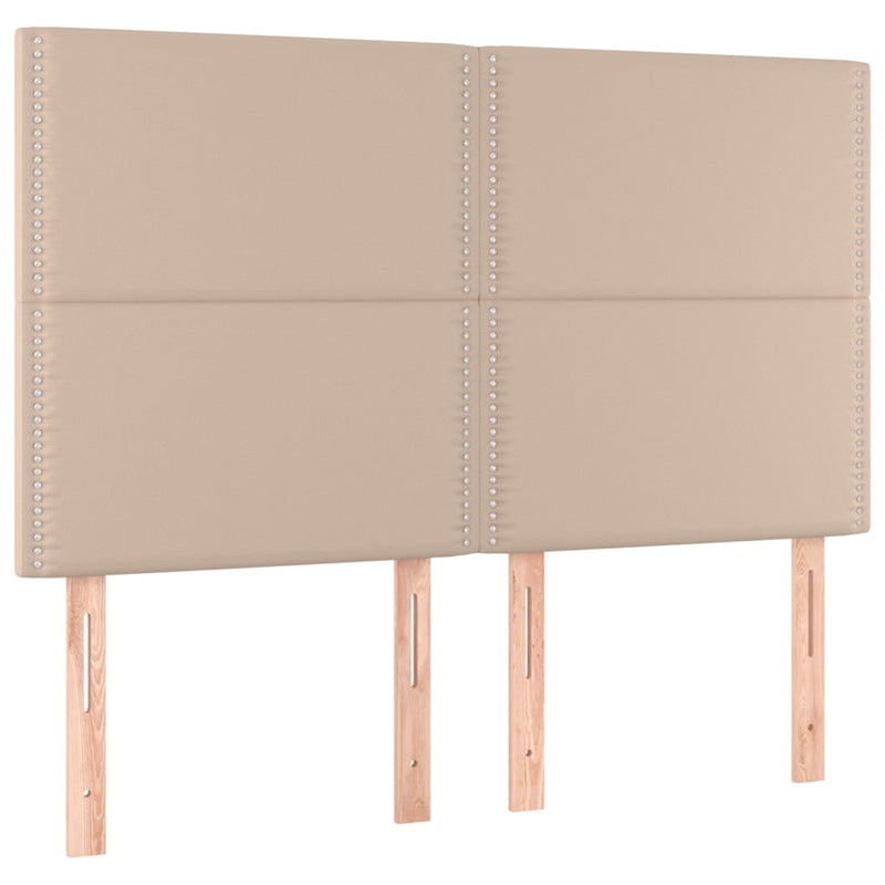 vidaXL 4 db cappuccino színű műbőr fejtámla 72 x 5 x 78/88 cm