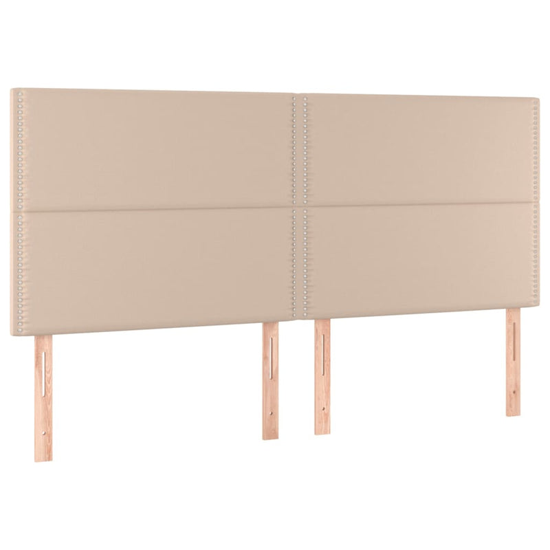 vidaXL 4 db cappuccino színű műbőr fejtámla 90 x 5 x 78/88 cm