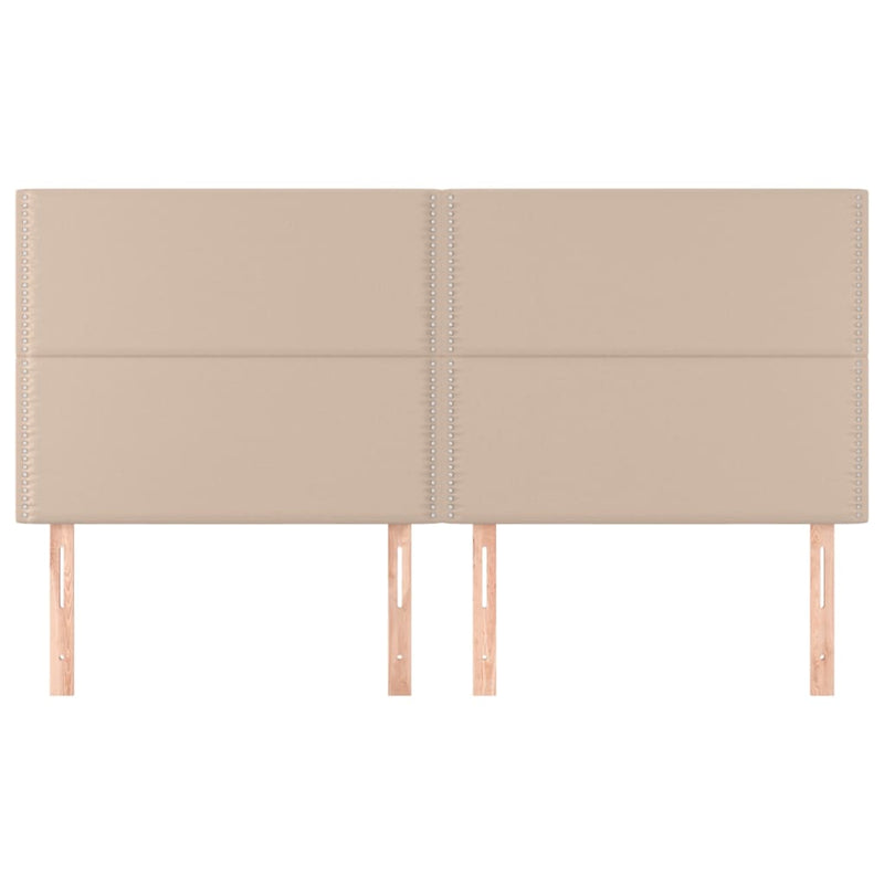 vidaXL 4 db cappuccino színű műbőr fejtámla 90 x 5 x 78/88 cm