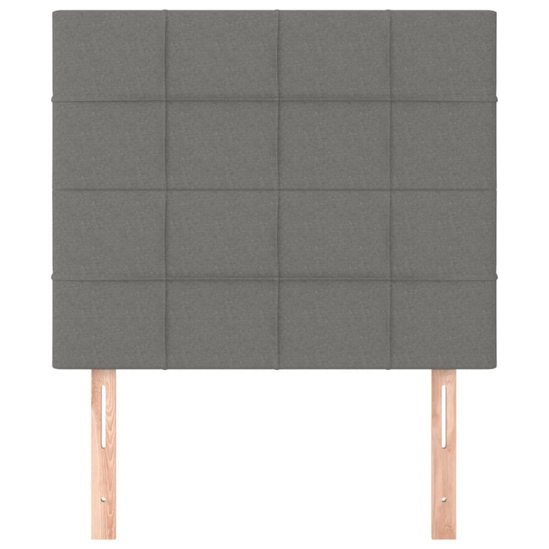 vidaXL 2 db sötétszürke szövet fejtámla 80 x 5 x 78/88 cm