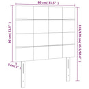 vidaXL fekete szövet fejtámla 80x5x118/128 cm