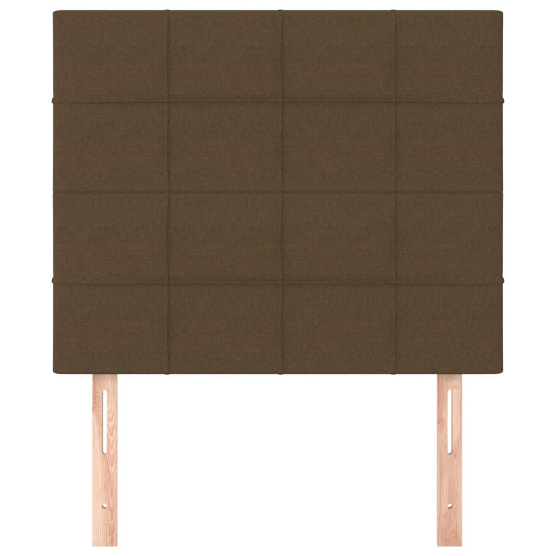 vidaXL 2 db sötétbarna szövet fejtámla 80 x 5 x 78/88 cm