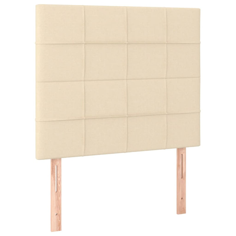 vidaXL 2 db krémszínű szövet fejtámla 80 x 5 x 78/88 cm