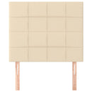 vidaXL krémszínű szövet fejtámla 80x5x118/128 cm