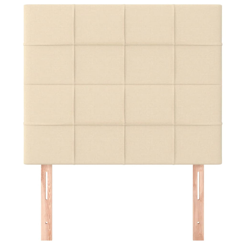 vidaXL 2 db krémszínű szövet fejtámla 80 x 5 x 78/88 cm