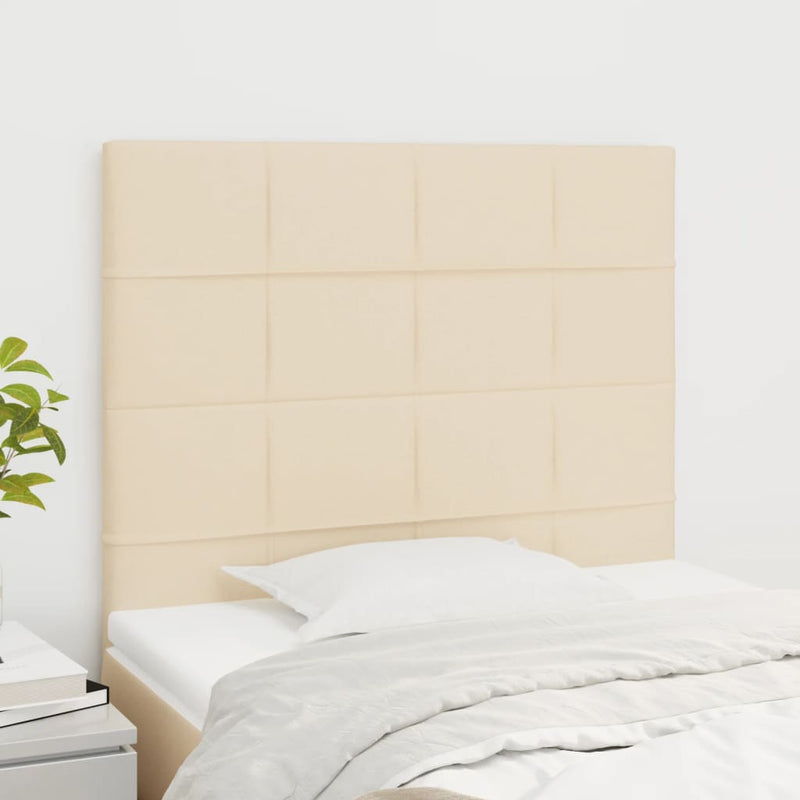 vidaXL 2 db krémszínű szövet fejtámla 80 x 5 x 78/88 cm
