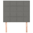 vidaXL sötétszürke szövet fejtámla 90x5x118/128 cm