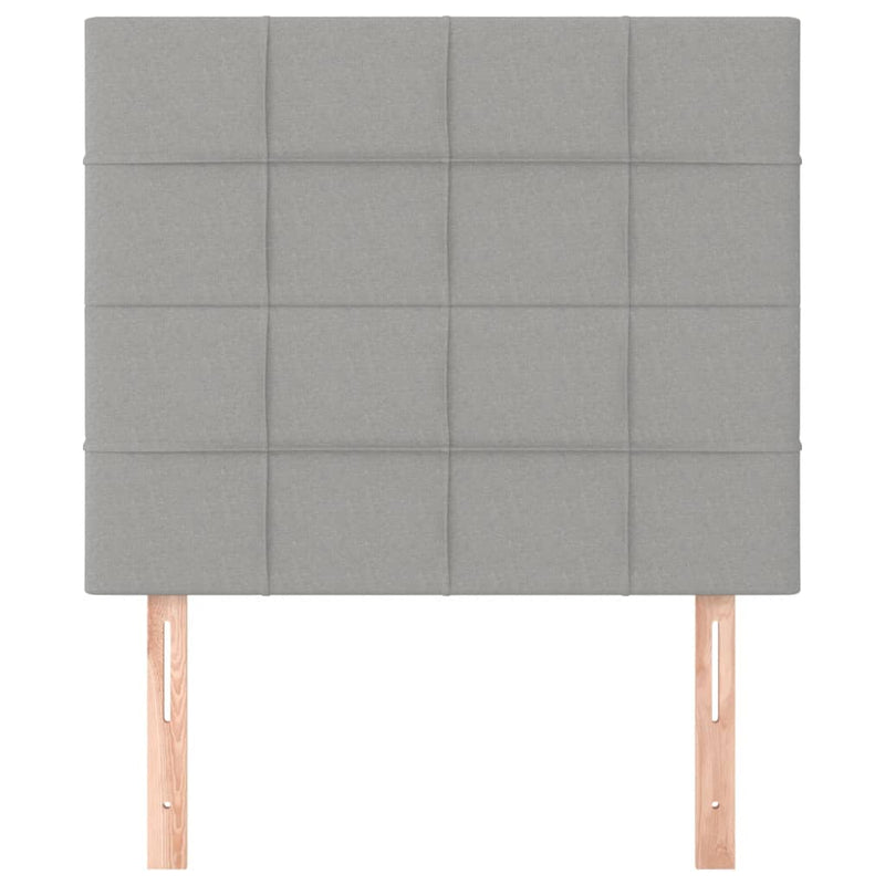 vidaXL 2 db világosszürke szövet fejtámla 100x5x78/88 cm