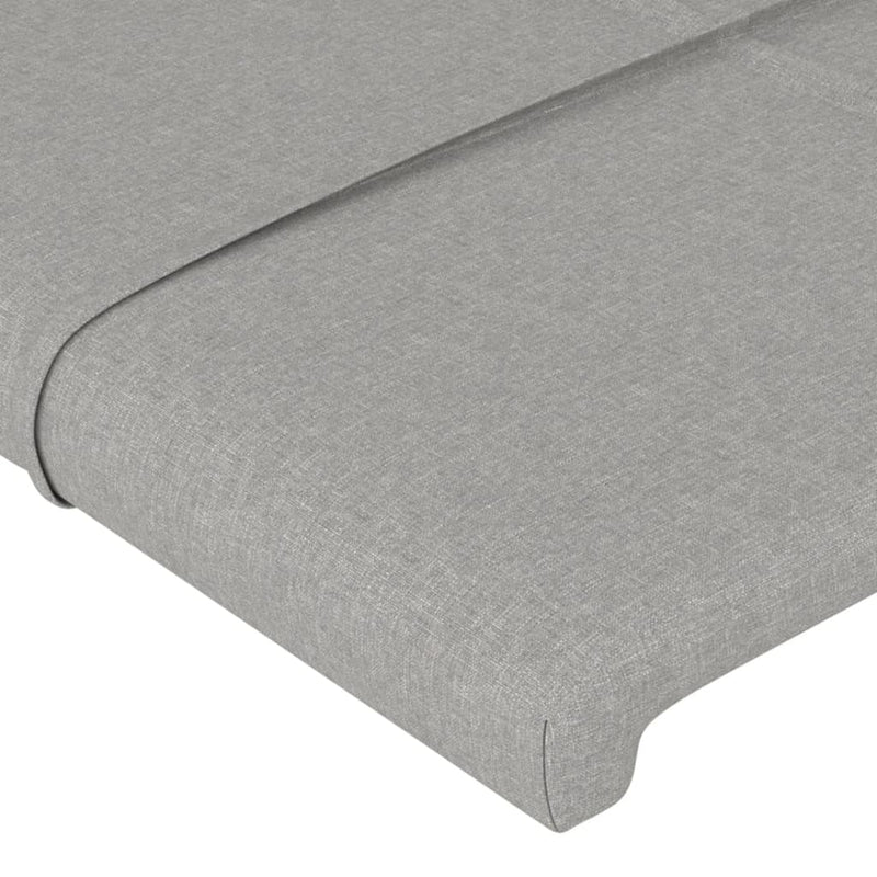 vidaXL 2 db világosszürke szövet fejtámla 100x5x78/88 cm