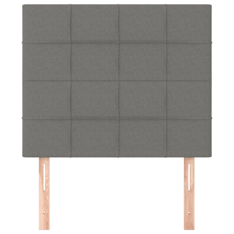 vidaXL 2 db sötétszürke szövet fejtámla 100x5x78/88 cm