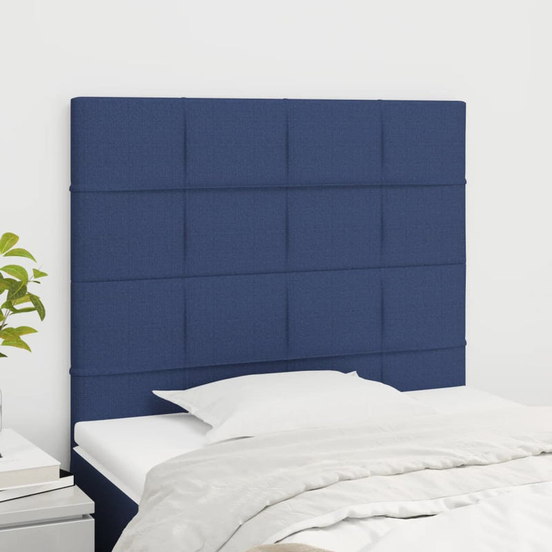vidaXL 2 db kék szövet fejtámla 100x5x78/88 cm