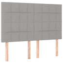 vidaXL 4 db világosszürke szövet fejtámla 72 x 5 x 78/88 cm