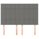 vidaXL 4 db sötétszürke szövet fejtámla 72 x 5 x 78/88 cm
