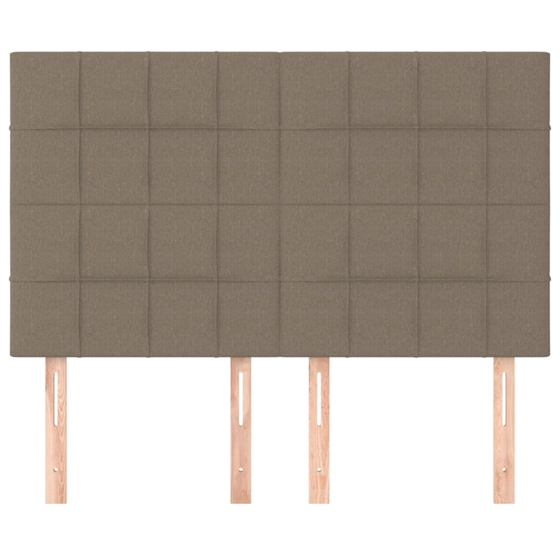 vidaXL 4 db tópszínű szövet fejtámla 72 x 5 x 78/88 cm