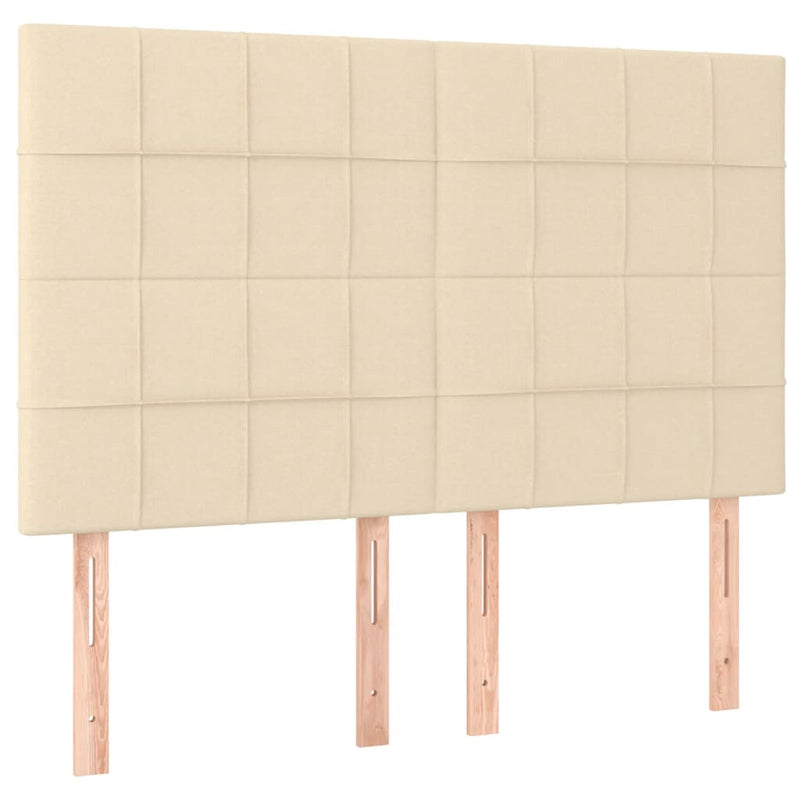 vidaXL 4 db krémszínű szövet fejtámla 72 x 5 x 78/88 cm