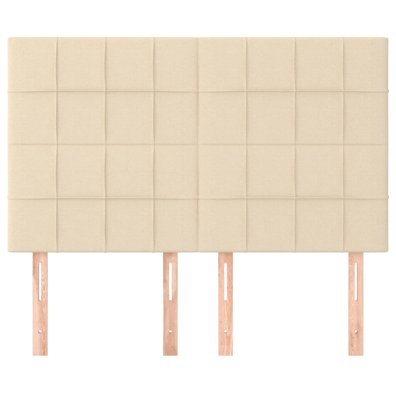 vidaXL 4 db krémszínű szövet fejtámla 72 x 5 x 78/88 cm