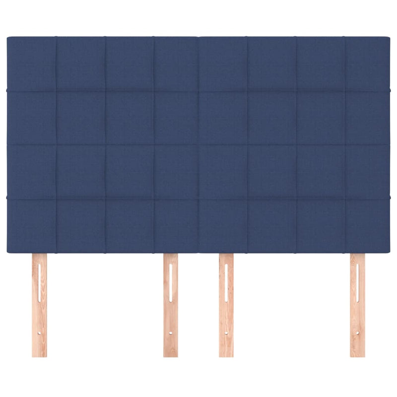 vidaXL 4 db kék szövet fejtámla 72 x 5 x 78/88 cm