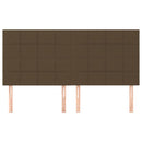 vidaXL sötétbarna szövet fejtámla 160x5x118/128 cm