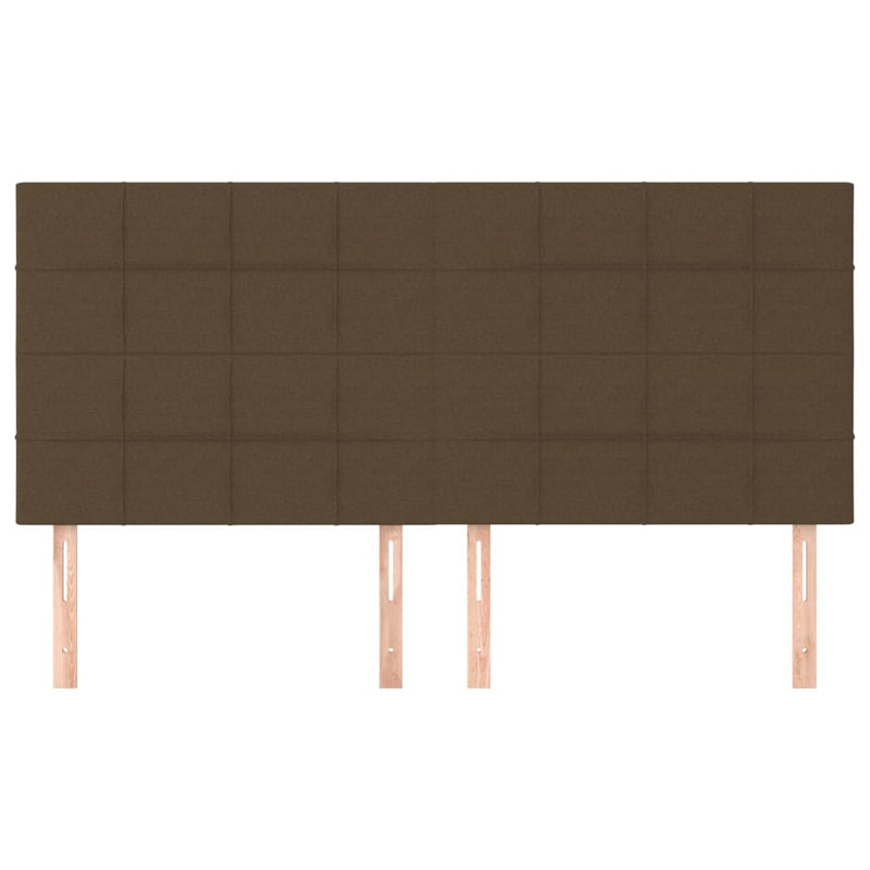 vidaXL 4 db sötétbarna szövet fejtámla 80 x 5 x 78/88 cm