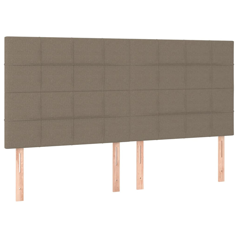 vidaXL 4 db tópszínű szövet fejtámla 80 x 5 x 78/88 cm