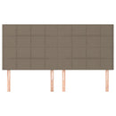 vidaXL bézs színű szövet fejtámla 160 x 5 x 118/128 cm