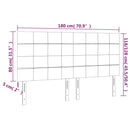 vidaXL 4 db sötétszürke szövet fejtámla 90x5x78/88 cm