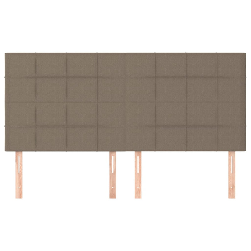vidaXL 4 db tópszínű szövet fejtámla 90x5x78/88 cm