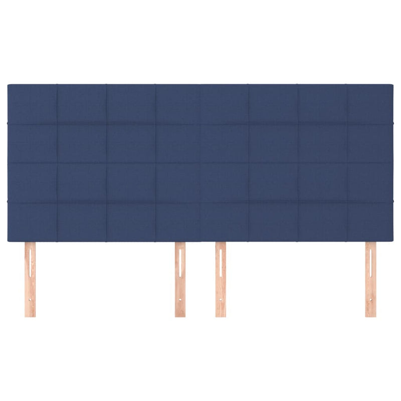 vidaXL 4 db kék szövet fejtámla 90x5x78/88 cm