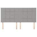 vidaXL 4 db világosszürke szövet fejtámla 100x5x78/88 cm