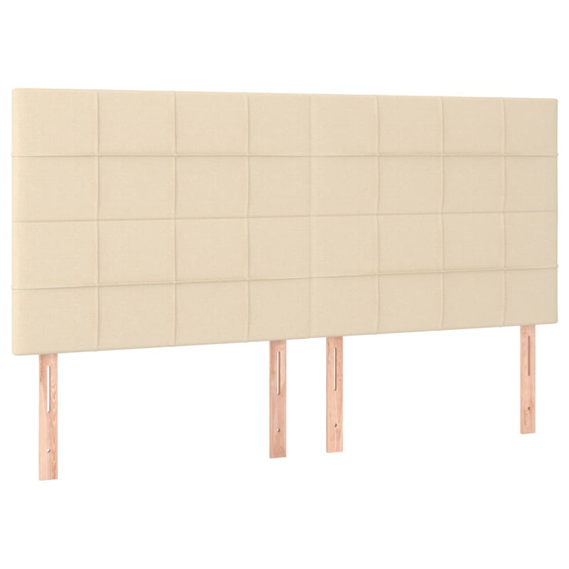 vidaXL 4 db krémszínű szövet fejtámla 100x5x78/88 cm