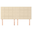 vidaXL krémszínű szövet fejtámla 200 x 5 x 118/128 cm