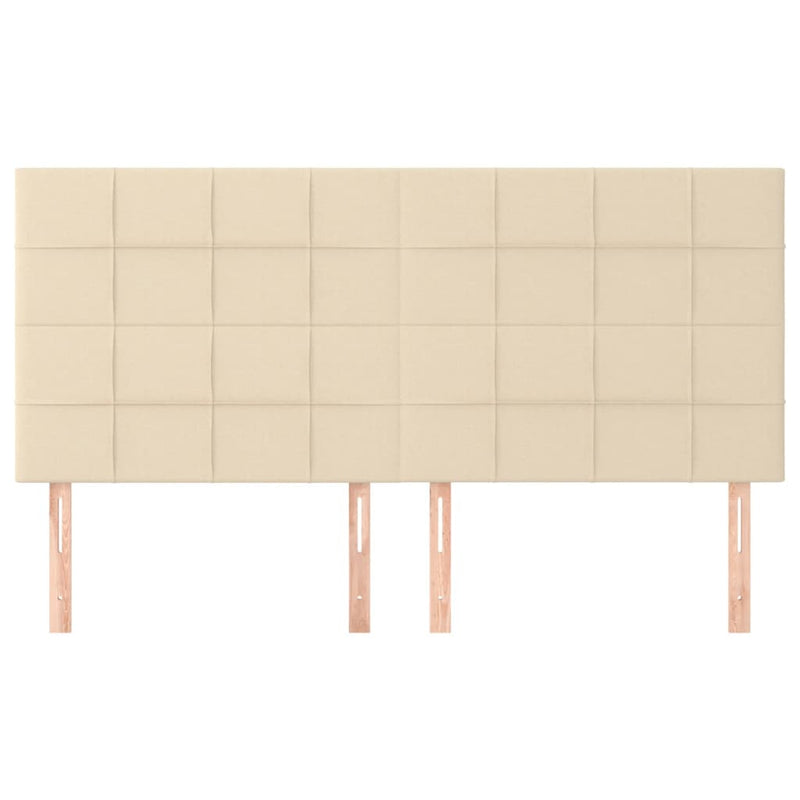 vidaXL 4 db krémszínű szövet fejtámla 100x5x78/88 cm