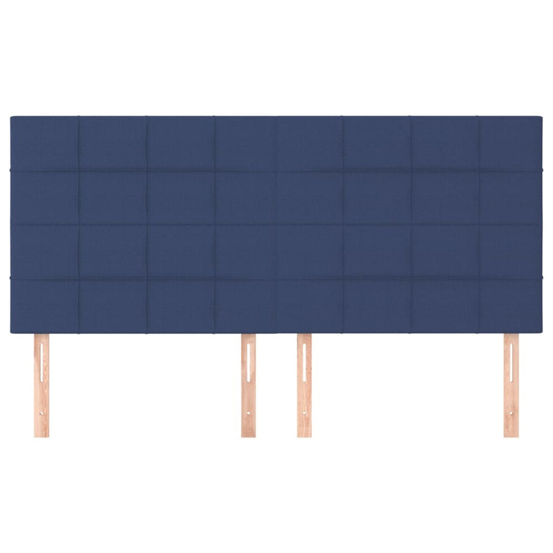 vidaXL 4 db kék szövet fejtámla 100x5x78/88 cm